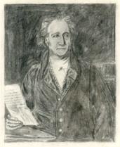 Goethe 1986 - Holzkohle auf Papier 17 x 21 cm